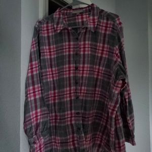 Woman Within long sleeve flannel shirt size 26/28